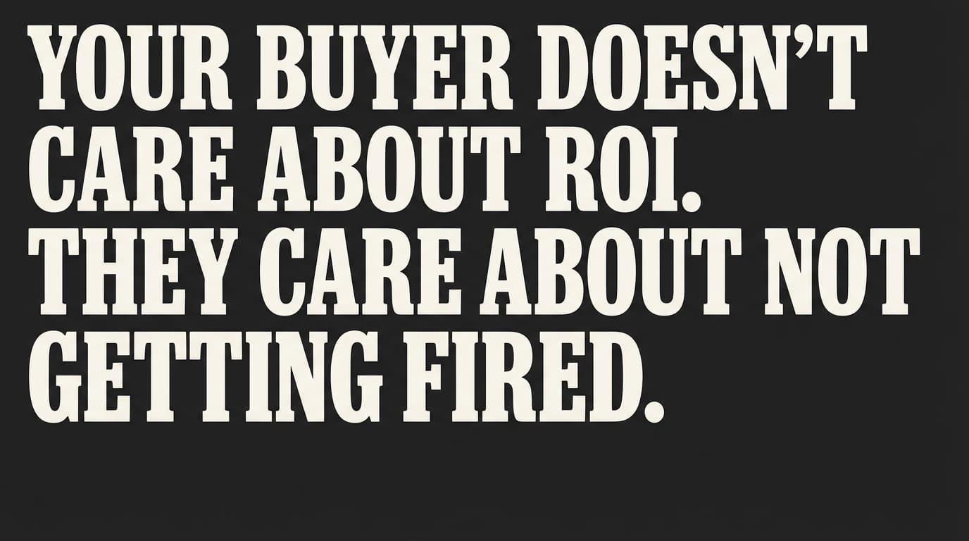 Your Buyer Doesn’t Care About ROI. They Care About Not Getting Fired.